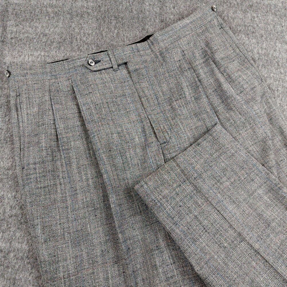 VTG Tailor’s Bench Men's Pants Size 37x29.5 Gray Pleated Made in USA